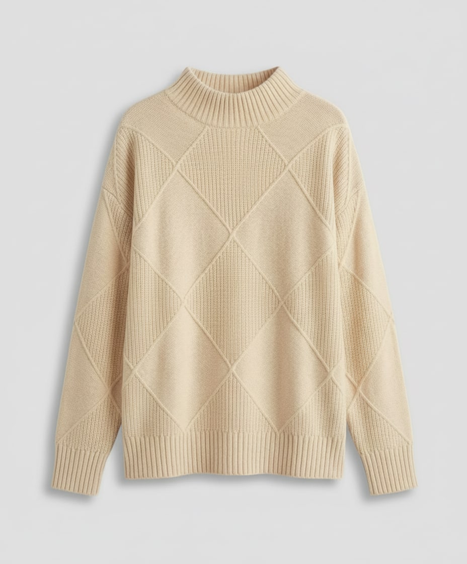 Alma | Damestrik med rullekrave - Blødt strikket sweater i afslappet pasform