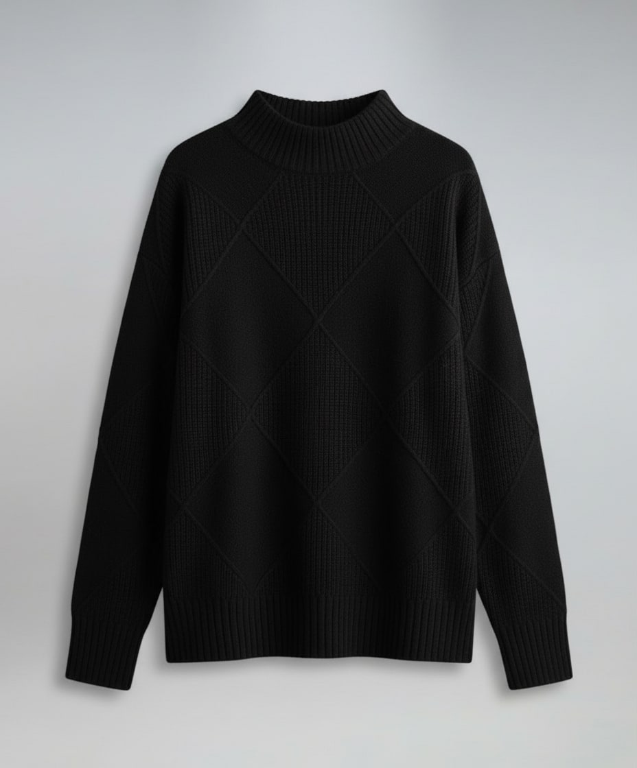 Alma | Damestrik med rullekrave - Blødt strikket sweater i afslappet pasform