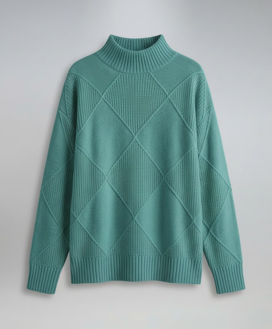 Alma | Damestrik med rullekrave - Blødt strikket sweater i afslappet pasform