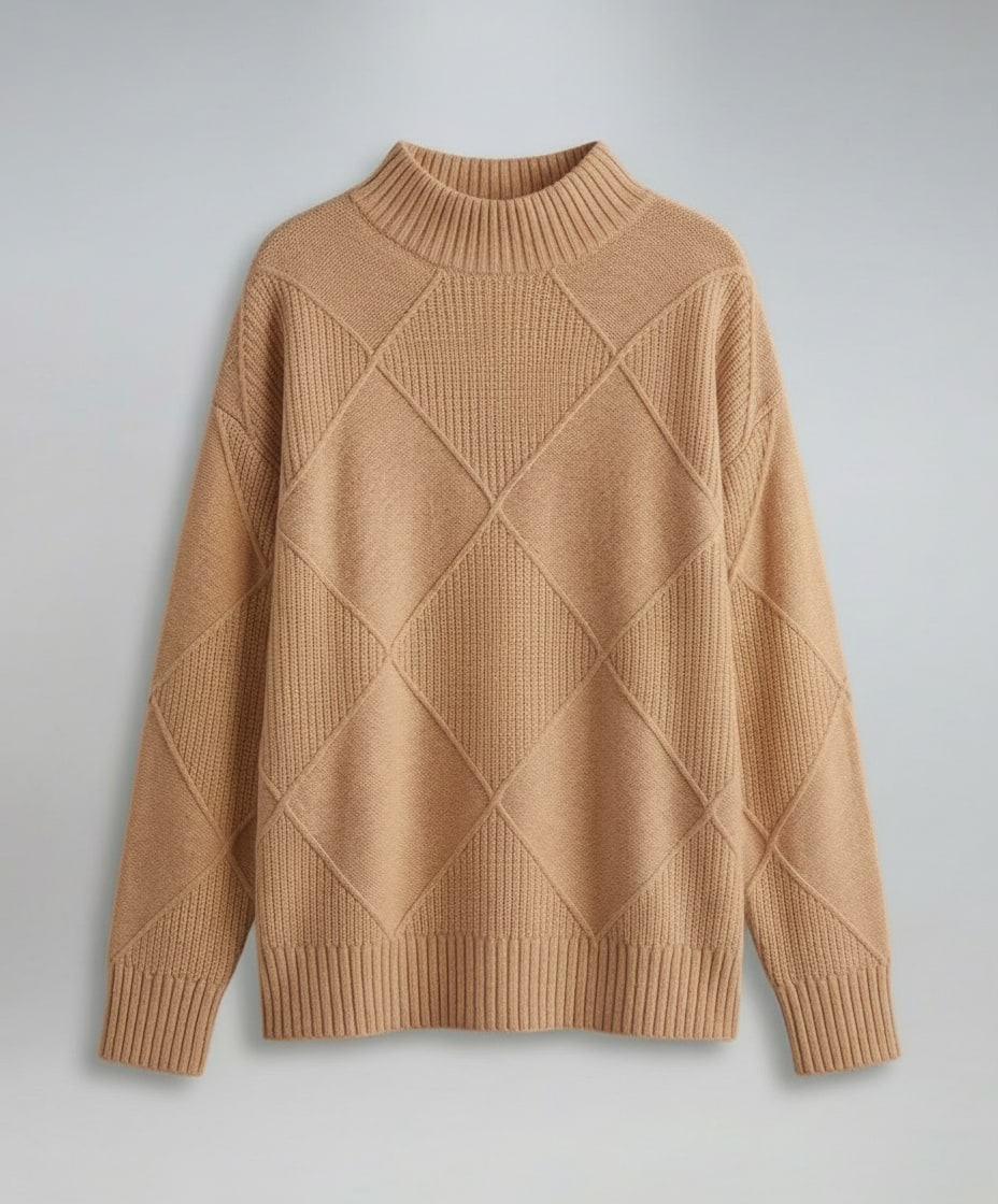 Alma | Damestrik med rullekrave - Blødt strikket sweater i afslappet pasform