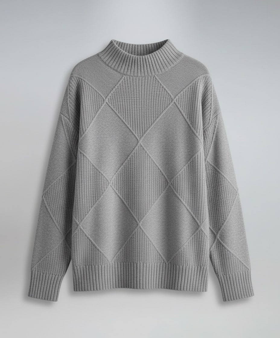 Alma | Damestrik med rullekrave - Blødt strikket sweater i afslappet pasform