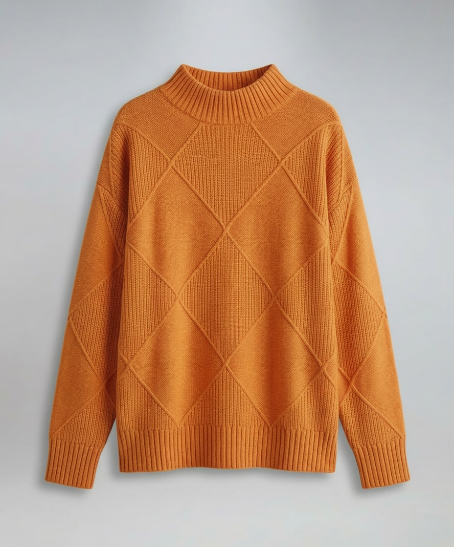 Alma | Damestrik med rullekrave - Blødt strikket sweater i afslappet pasform