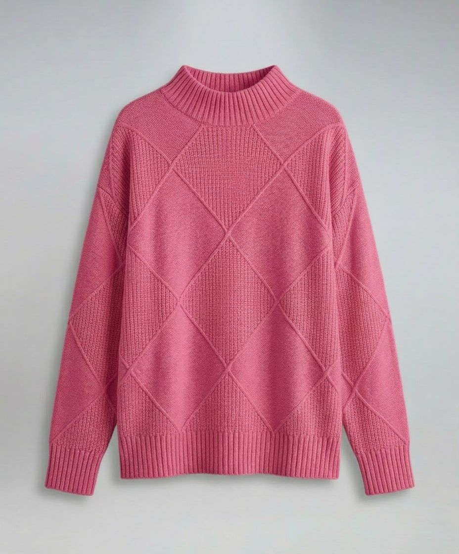 Alma | Damestrik med rullekrave - Blødt strikket sweater i afslappet pasform